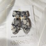 Orecchini in fimo effetto marmo