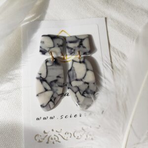 Orecchini in fimo effetto marmo