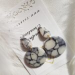 Orecchini in fimo effetto marmo